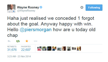 Rooney's Tweet